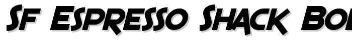 SF Espresso Shack Bold Italic font